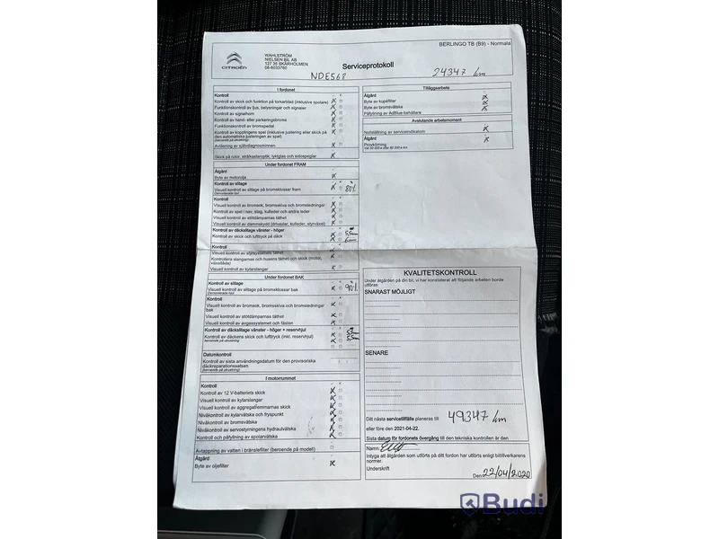 Lättlastbil Citroën Berlingo Skåp 1.6 BlueHDi Skåp (100hk) - 2018