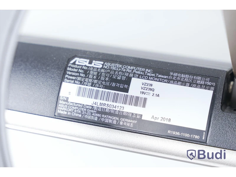 Datorskärm 23" - ASUS VZ239Q med ström- och HDMI-kabel