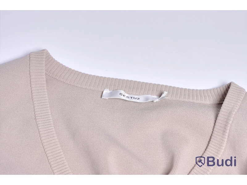 Stickad Kofta - Gestuz Mattheagz SS Rib Cardigan Beige - Strl XS (Nypris ca 1500 kr)