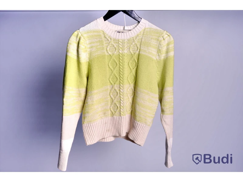 Stickad Tröja - Baum und Pferdgarten Caraway Sweater Sulpher Stripe - Strl L (Nypris ca 950kr)
