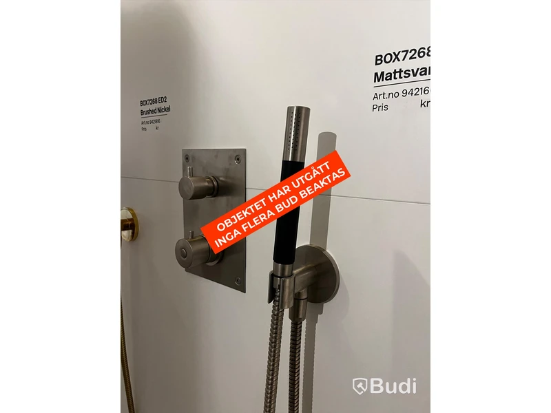 Tapwell BOX inbyggnadsdusch brushed nickel (Obs! Behöver kompletteras med delar)