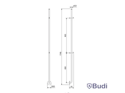Handdukstork - INR Line Towel Dryer 1750mm Matte Black. Ny, Obruten förpackning. Nypris ca 3500kr