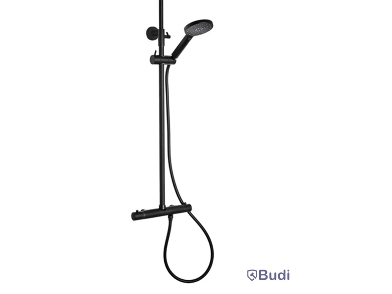 Takdusch, Hafa Bathroom Mix Slim Round (exklusive duschhuvud), Svart - Nypris ca 8000kr