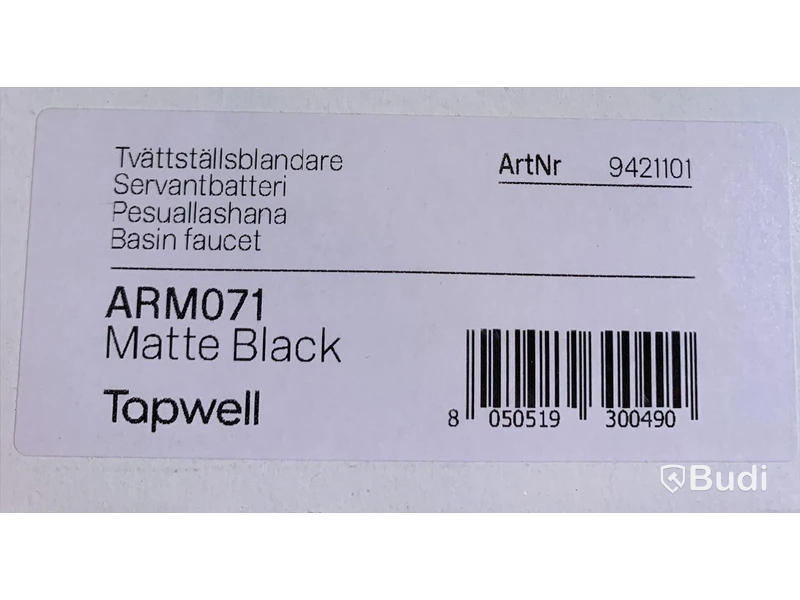 Tvättställsblandare, Tapwell ARM071, Mattsvart - Nypris ca 4000kr