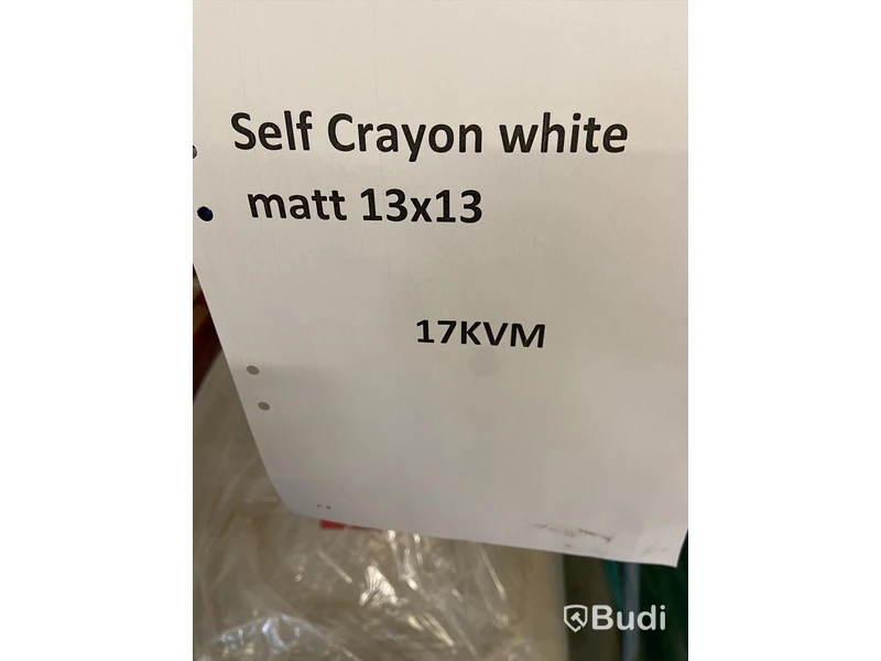 Kakel 13x13 - Self Style Crayon White Matt
