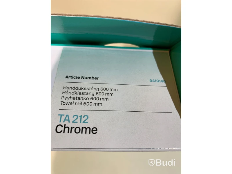 Handduksstång, Tapwell TA 212 - 600 mm, Krom- Nypris ca 1000kr