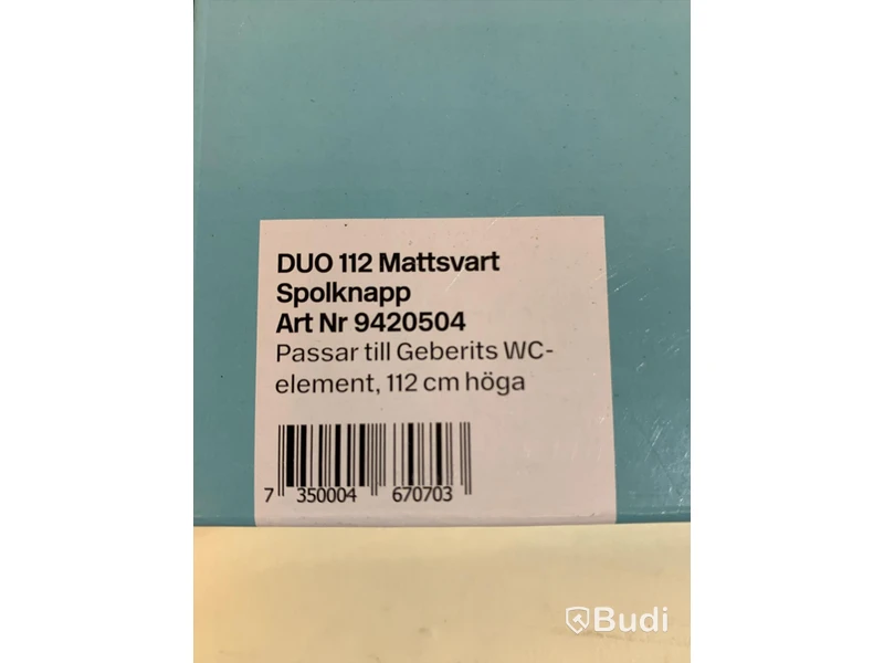 Spolknapp, Tapwell DUO 112, Mattsvart - Nypris ca 3000 kr