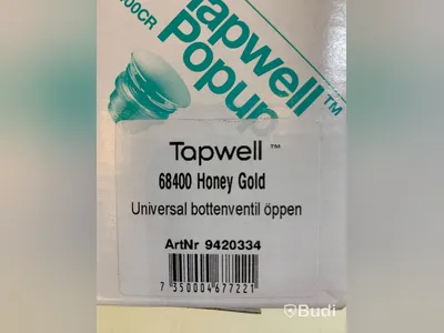 Universal bottenventil öppen Tapwell Honey Gold- Nypris ca 800 kr