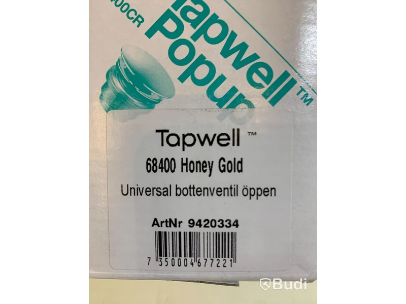 Universal bottenventil öppen Tapwell Honey Gold- Nypris ca 800 kr