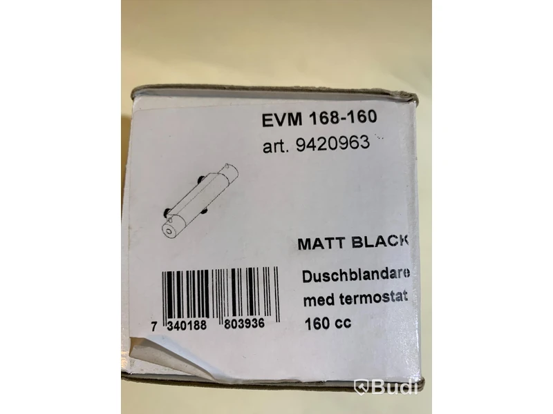 Duschblandare- Tapwell EVM 168-160, Mattsvart - Nypris ca 4000 kr