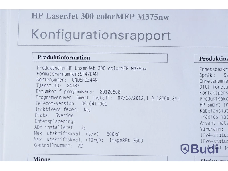 Skrivare - HP LaserJet 300 colorMFP M375nw