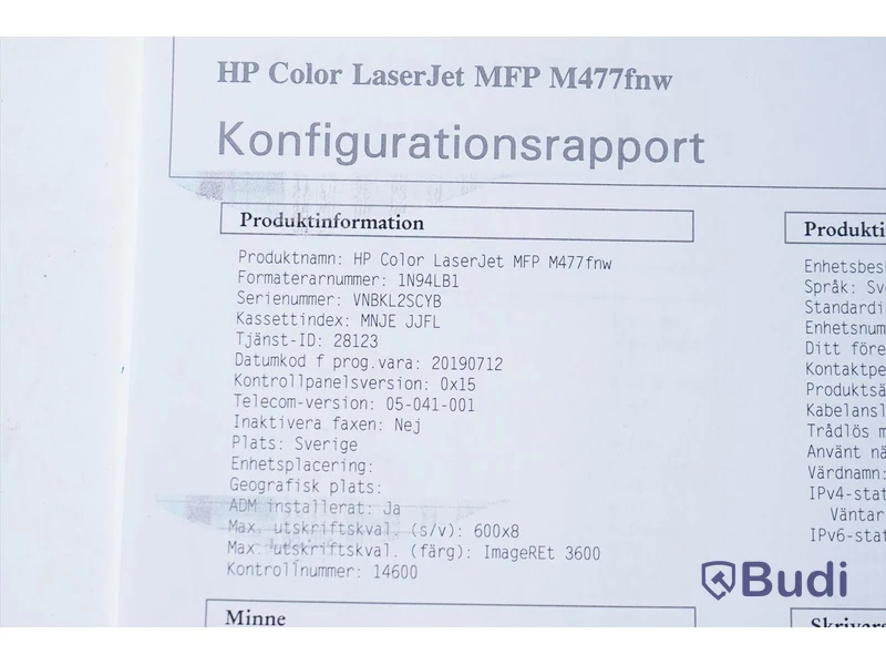 Skrivare - HP LaserJet MFP M477 fnw