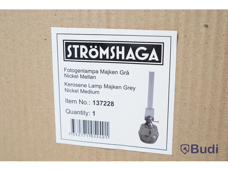 Fotogenlampa 4 st - Strömshaga Majken Grå Nickel Mellan