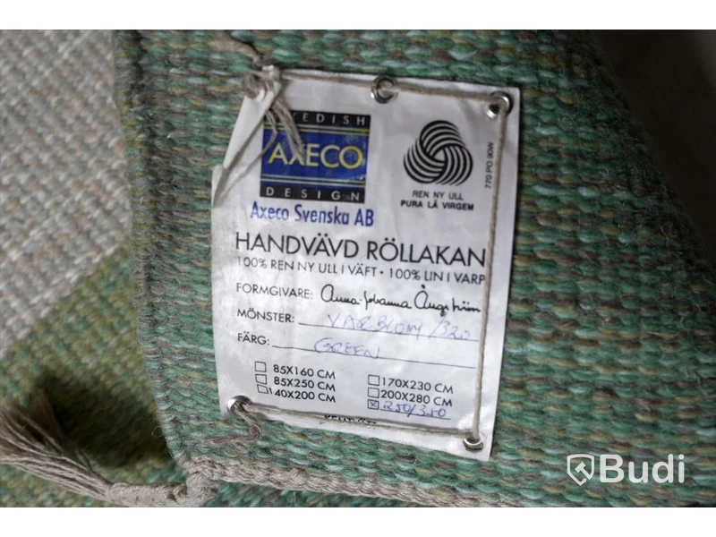 Matta - Axeco Handvävd Varblony Green 250x350