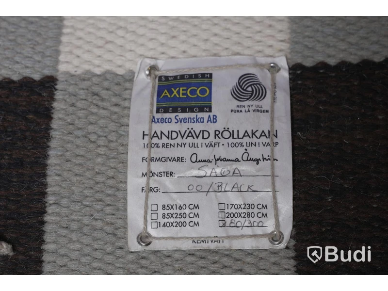 Matta - Axeco Handvävd Saga Black 80x300