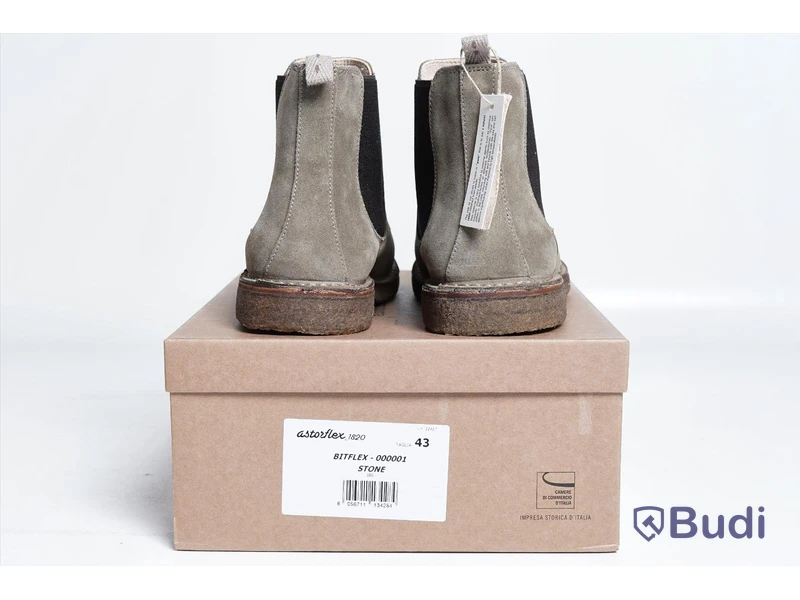 Kängor - Astorflex, Bitflex Chelsea Boot (Stone) Suede - strl 43. Nypris ca 2,415:-