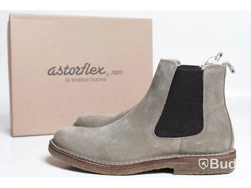 Kängor - Astorflex, Bitflex Chelsea Boot (Stone) Suede - strl 43. Nypris ca 2,415:-
