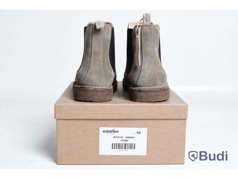 Kängor - Astorflex, Bitflex Chelsea Boot (Stone) Suede - strl 46. Nypris ca 2,415:-