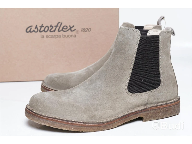 Kängor - Astorflex, Bitflex Chelsea Boot (Stone) Suede - strl 41. Nypris ca 2,415:-