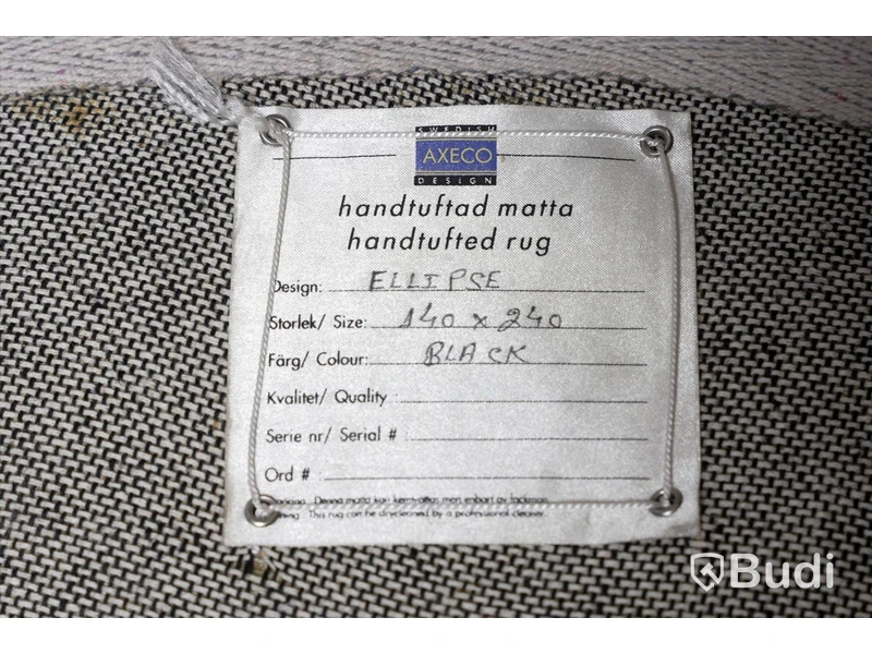 Matta - Axeco Handtuftad Elipse Black 140x240