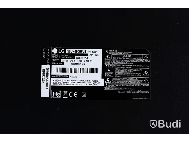 TV - LG Ultra HD 4K - 50” - OBS utan fjärrkontroll samt strömkabel. (LG 50UK6950PLB)