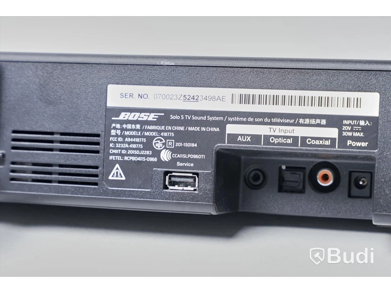 Hemmabiohögtalare – BOSE Solo 5 TV Sounds System, säljes med strömkabel