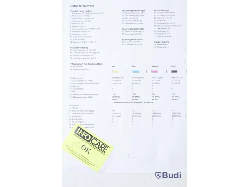 Skrivare – HP OfficeJet Pro X476dw MFP