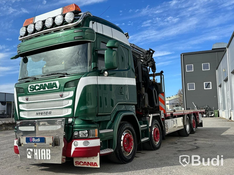 Lastbil Scania R490LB8X2-6 HNB Kranbil / Bodbil Hiab 858 E-7 med jibb