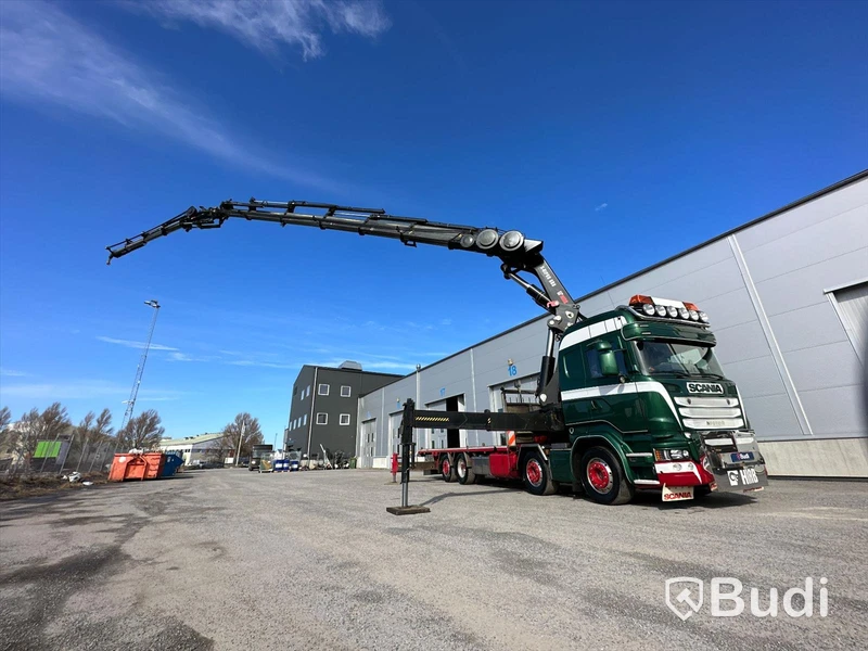 Lastbil Scania R490LB8X2-6 HNB Kranbil / Bodbil Hiab 858 E-7 med jibb
