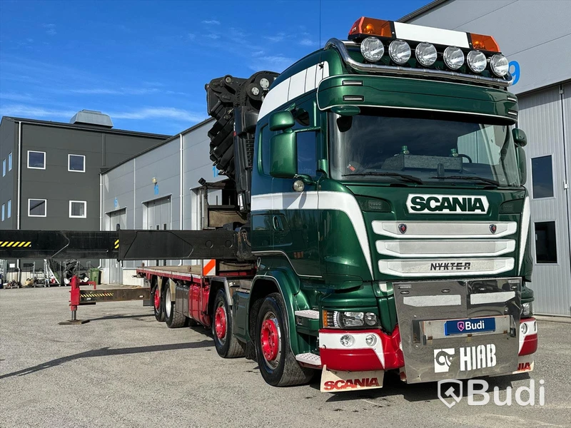 Lastbil Scania R490LB8X2-6 HNB Kranbil / Bodbil Hiab 858 E-7 med jibb