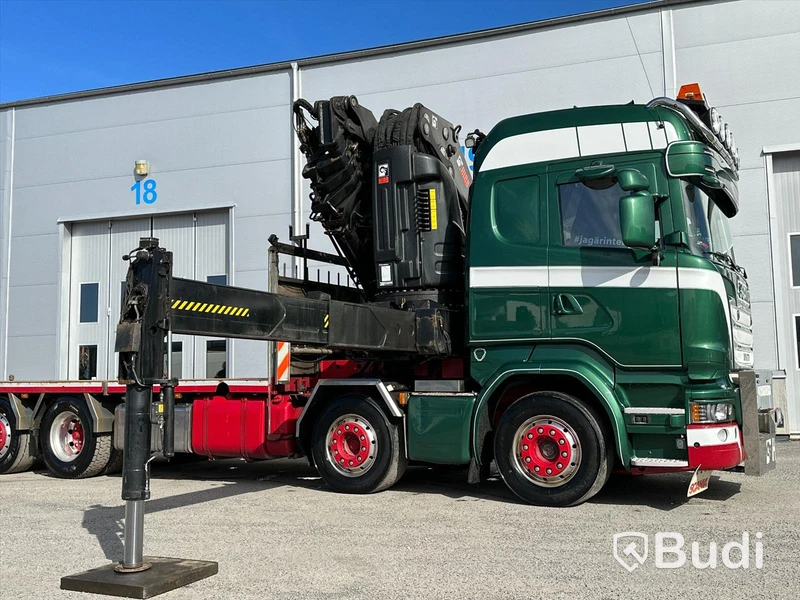 Lastbil Scania R490LB8X2-6 HNB Kranbil / Bodbil Hiab 858 E-7 med jibb