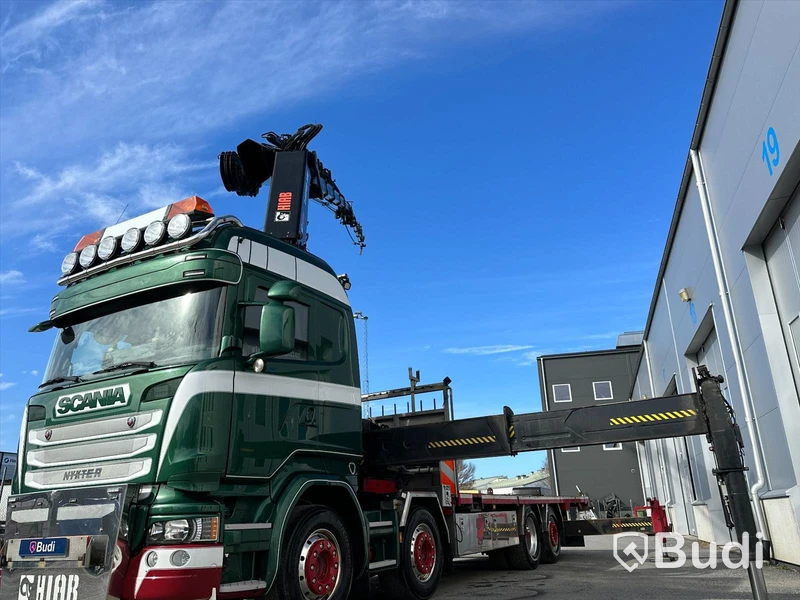 Lastbil Scania R490LB8X2-6 HNB Kranbil / Bodbil Hiab 858 E-7 med jibb