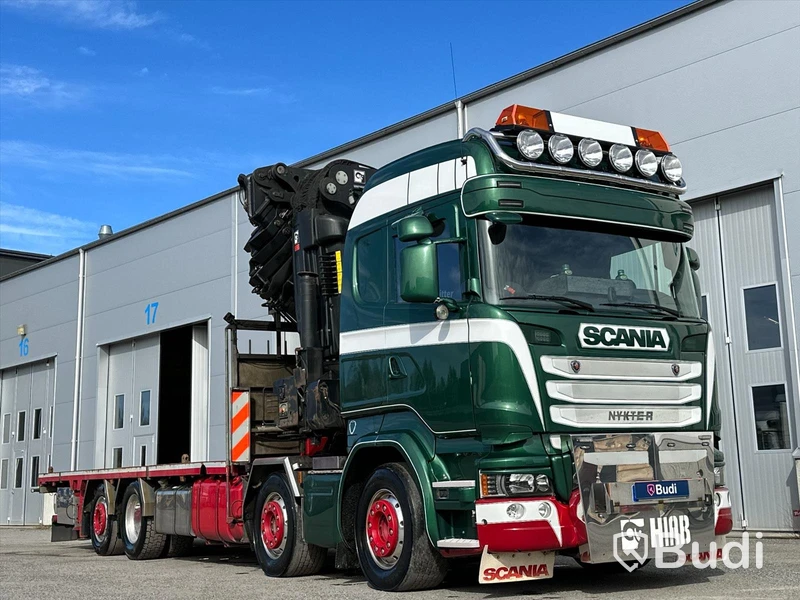 Lastbil Scania R490LB8X2-6 HNB Kranbil / Bodbil Hiab 858 E-7 med jibb