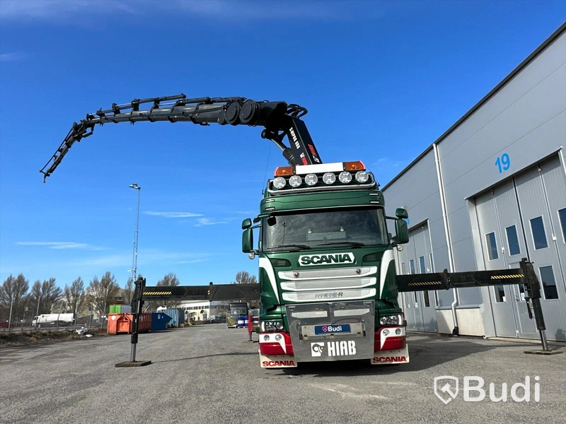 Lastbil Scania R490LB8X2-6 HNB Kranbil / Bodbil Hiab 858 E-7 med jibb