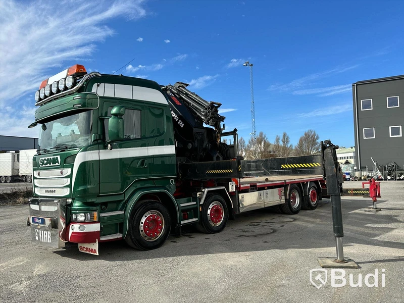 Lastbil Scania R490LB8X2-6 HNB Kranbil / Bodbil Hiab 858 E-7 med jibb