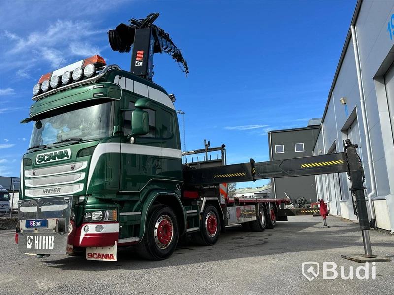 Lastbil Scania R490LB8X2-6 HNB Kranbil / Bodbil Hiab 858 E-7 med jibb