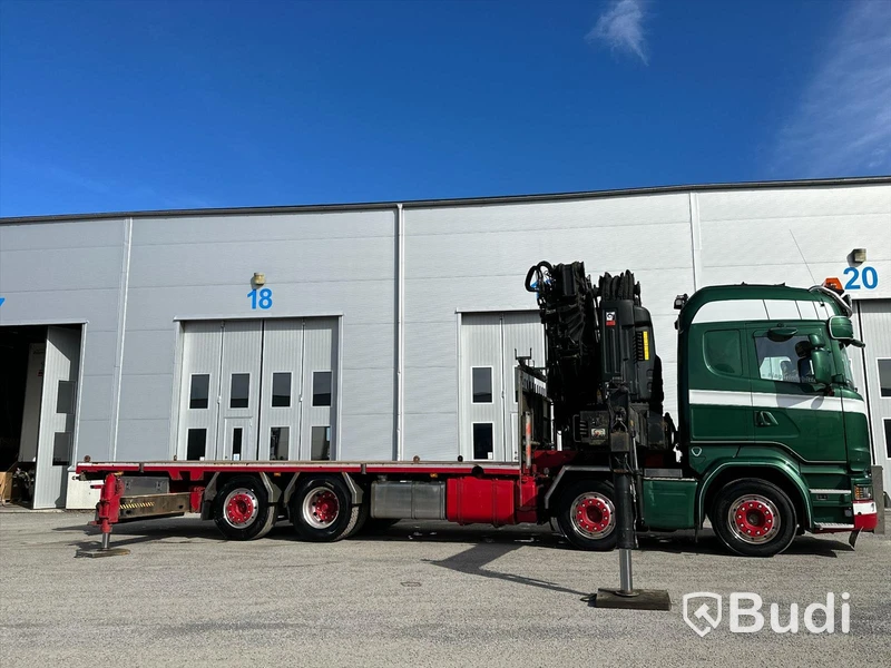 Lastbil Scania R490LB8X2-6 HNB Kranbil / Bodbil Hiab 858 E-7 med jibb