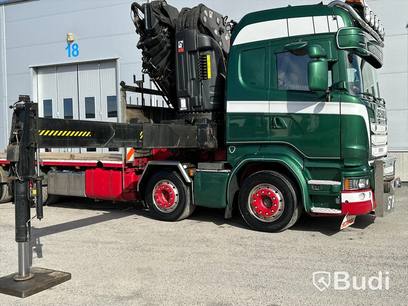 Lastbil Scania R490LB8X2-6 HNB Kranbil / Bodbil Hiab 858 E-7 med jibb