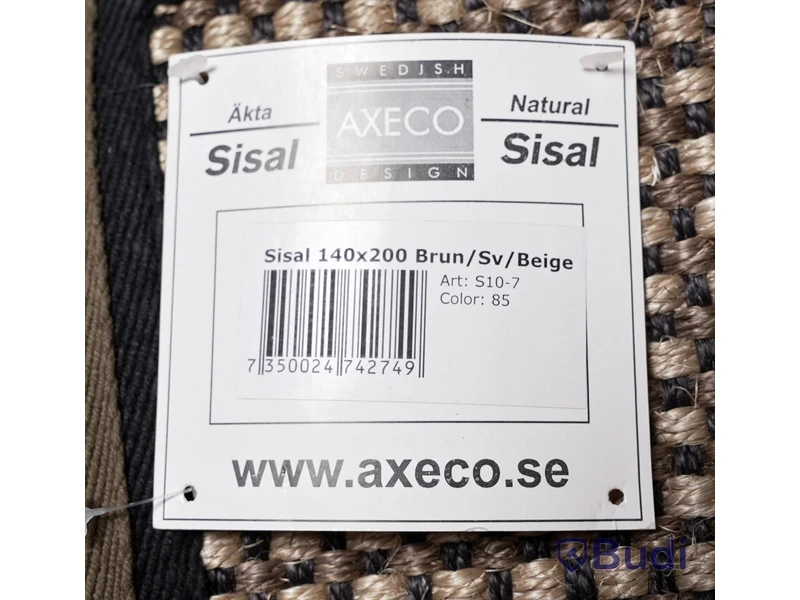Matta - Axeco Äkta Sisal Brun/Sv/Beige 140x200