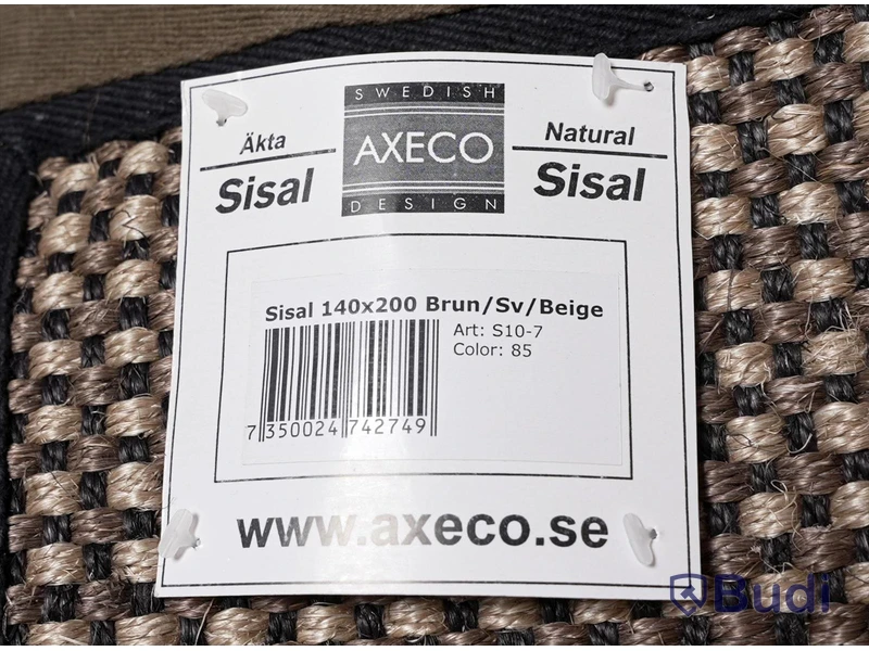 Matta - Axeco Äkta Sisal Brun/Sv/Beige 140x200