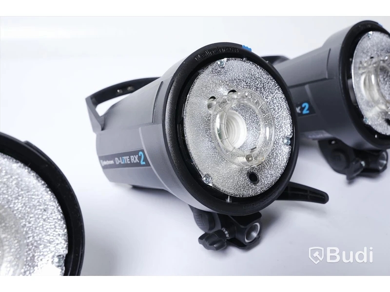 Studioblixtpaket med 2st Elinchrom D-lite2 och 2st D-lite RX2 m,m, (stort paket).