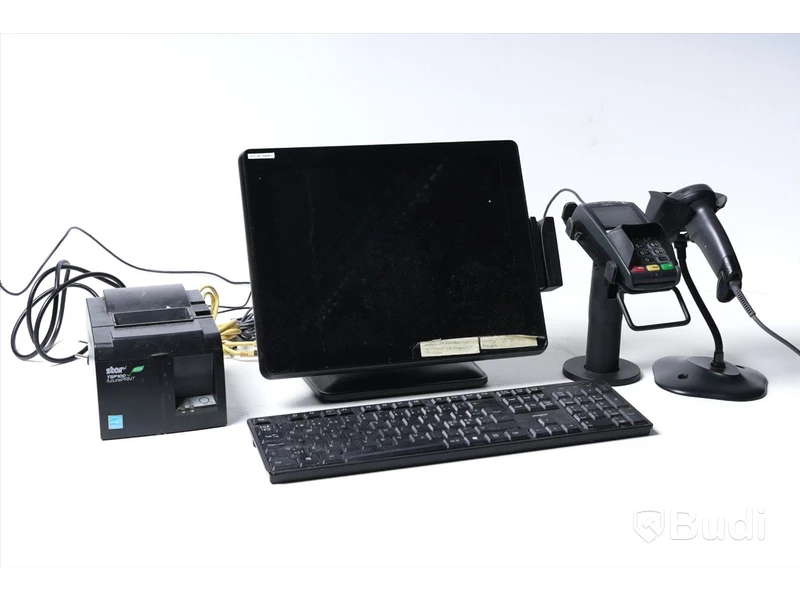 Kassasystem med kvittoskrivare, betalterminal, scanner m.m.