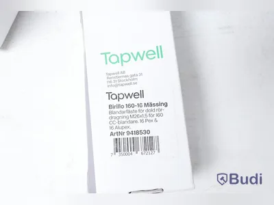 Blandare, blandarbricka samt bottenventil 2 st - Tapwell Mässing