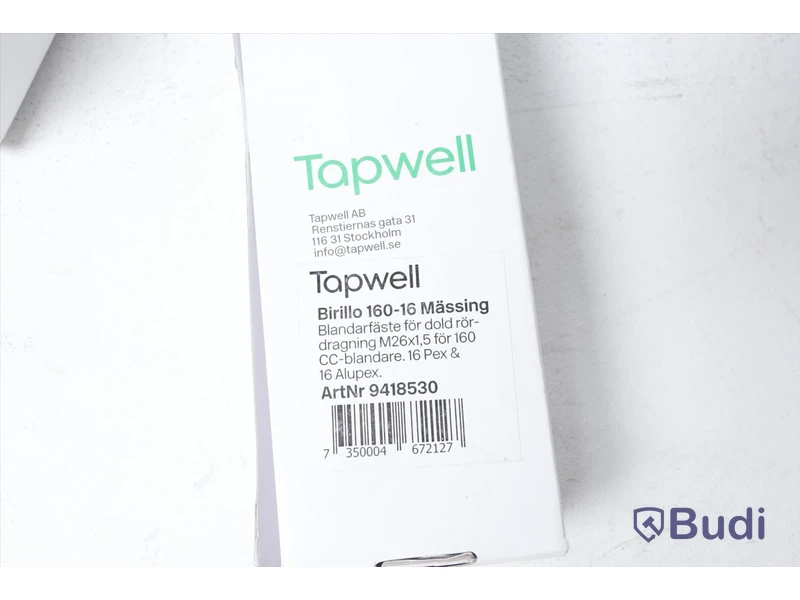Blandare, blandarbricka samt bottenventil 2 st - Tapwell Mässing