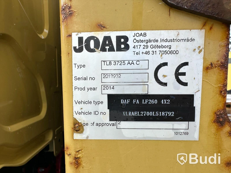 Ny Lastbil Daf LF 260 FA | JOAB Liftdumper överflytt | 2022