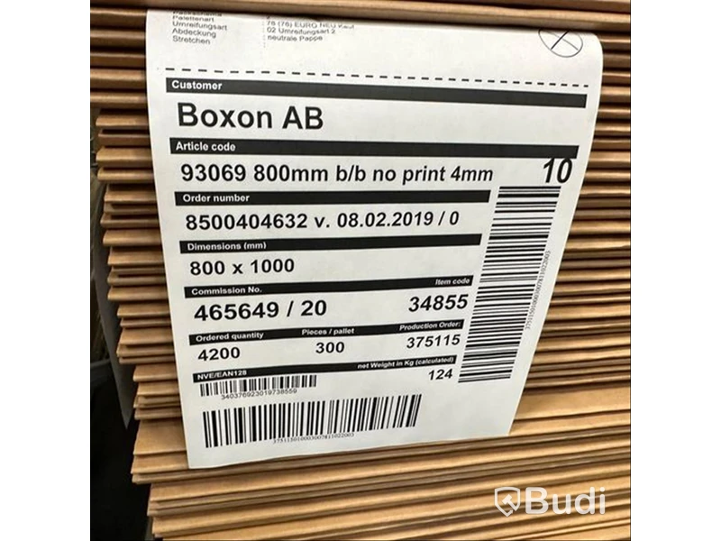 Pall med kartong, Boxon 93069 800x1000mm