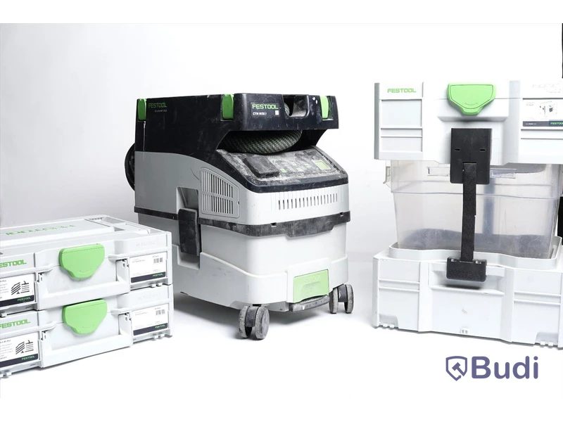 Festool parti med Dammsugare, CT-stoftavskiljare och Rengöringsset Universal. Nypris ca 15136 kr.