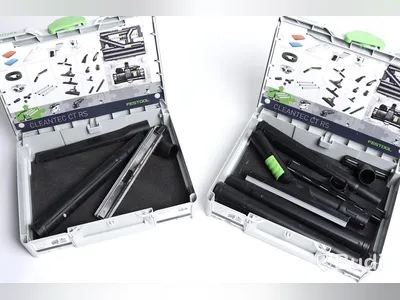 Festool parti med Dammsugare, CT-stoftavskiljare och Rengöringsset Universal. Nypris ca 15136 kr.