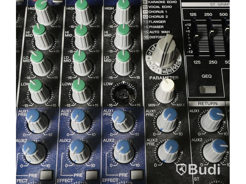 Mixerboard i packcase - Yamaha MG16/6FX, 16 kanaler, OBS! liten del saknas