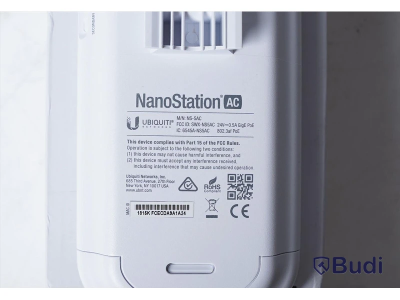 2 st trådlös accesspunkt - Ubiquiti NanoStation AC, NS-5AC, OBS! en saknar strömkabel/port